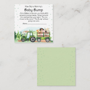 Carte D'accompagnement Animaux de ferme Tracteur vert Baby Bump Jeu