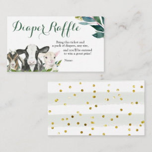 Carte D'accompagnement Animaux de ferme Verdure Baby shower de plongeur R