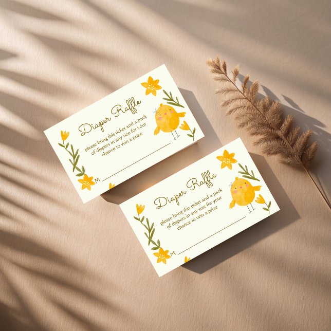 Carte D'accompagnement Animaux de la ferme de poulet baby shower tombola  (Chicken farm animals spring baby shower diaper raffle enclosure card raffle tickets)