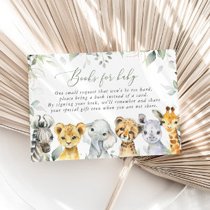 Carte D'accompagnement Animaux De La Jungle, Safari, Wild One, Livres Pou