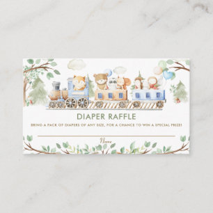 Carte D'accompagnement Animaux des bois Train de la verdure Raffle de cou