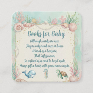 Carte D'accompagnement Animaux sous-marins Aquamarine Baby Shower