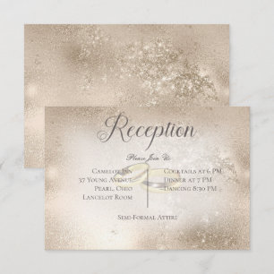 Carte D'accompagnement Anneaux de Mariage d'or à la réception de mariage 