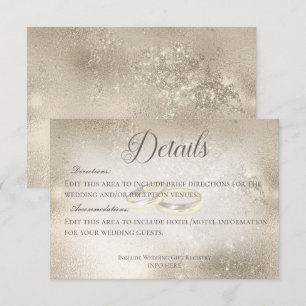 Carte D'accompagnement Anneaux de Mariage or sur Mariage or Détails