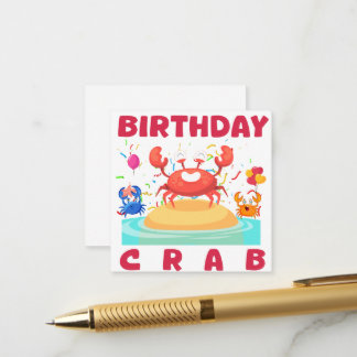 Carte D'accompagnement Anniversaire Crabe Party Teil Crabs Amour Annivers