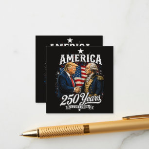 Carte D'accompagnement Anniversaire de l'Amérique 250e Trump Washington