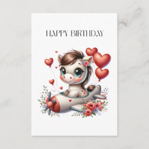 Carte D'accompagnement Anniversaire de Pony Pilot