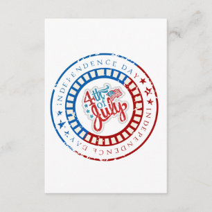 Carte D'accompagnement Anniversaire du Jour de l'Indépendance avec 4 juil