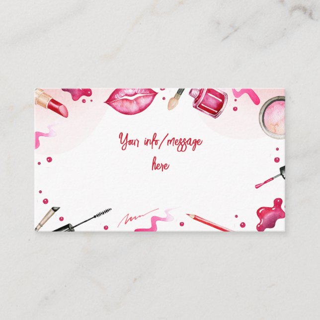Carte D'accompagnement Anniversaire spa beauté et maquillage (Devant)