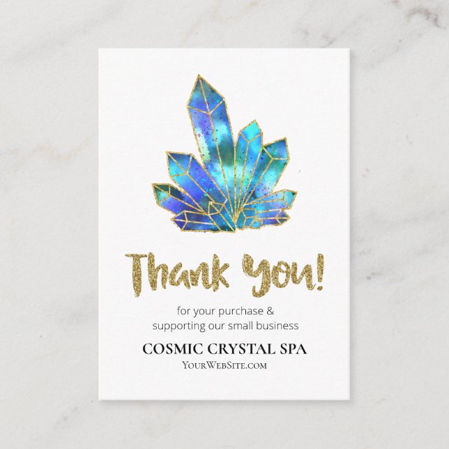 Carte D'accompagnement *~* AP8 COSMIC CRYSTAL Review MERCI LOGO QR (Devant)