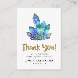 Carte D'accompagnement *~* AP8 COSMIC CRYSTAL Review MERCI LOGO QR