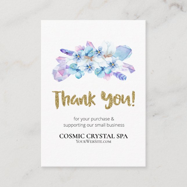 Carte D'accompagnement *~* AP8 LOGO COSMIC CRYSTAL Review MERCI QR (Devant)