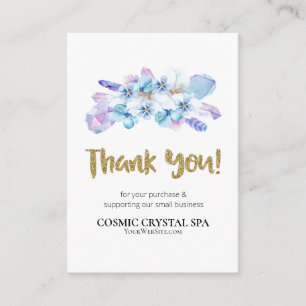 Carte D'accompagnement *~* AP8 LOGO COSMIC CRYSTAL Review MERCI QR