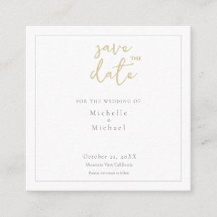 Carte D'accompagnement Appel de script Calligraphie Mariage Moderne Enreg