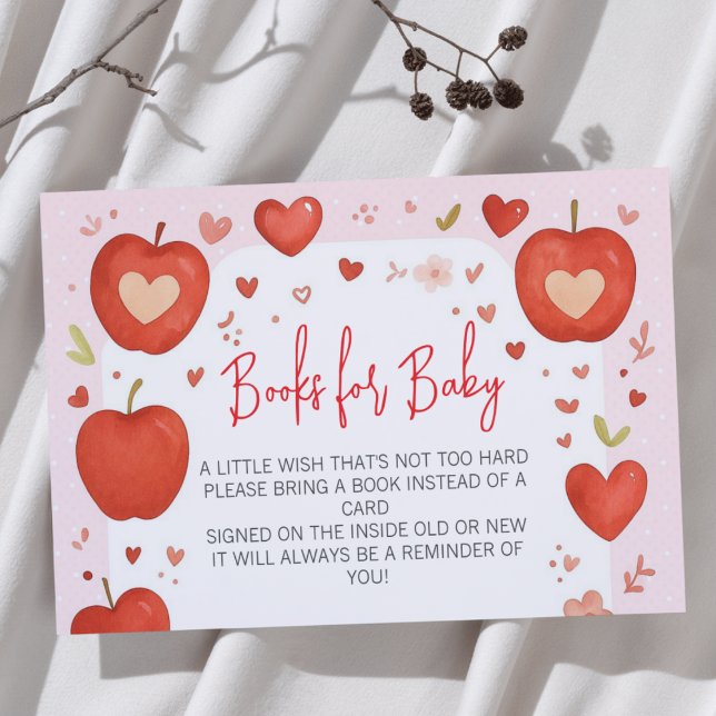 Carte D'accompagnement Apple of Our Eye Fall Baby showers Livres pour béb (Créateur téléchargé)