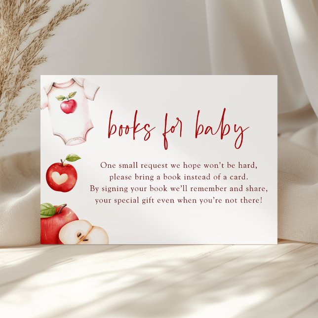 Carte D'accompagnement Apple of Our Eye Fall Baby showers Livres pour béb (Créateur téléchargé)