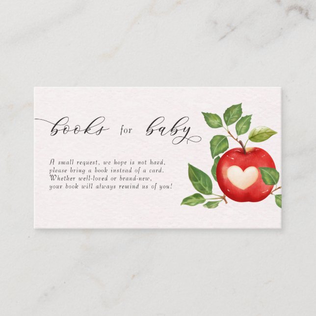 Carte D'accompagnement Apple Of Our Eye Fall Livres rustiques pour le Bab (Devant)