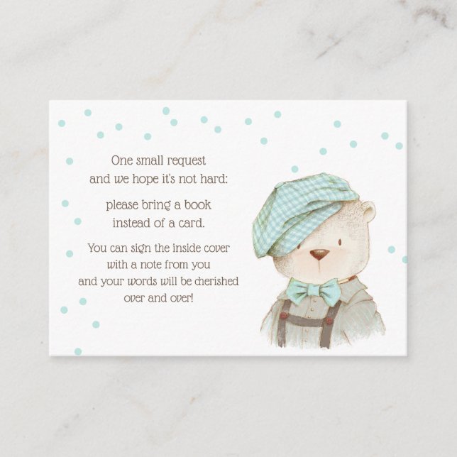 Carte D'accompagnement Apportez un Baby shower de livre, s'il vous plaît (Devant)