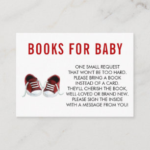 Carte D'accompagnement Apportez un livre pour bébé, Baby shower Basket ro