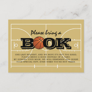 Carte D'accompagnement Apportez un livre Super Baby-Shower Basket-ball
