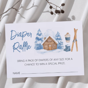 Carte D'accompagnement Apres Ski Baby shower Diaper Raffle