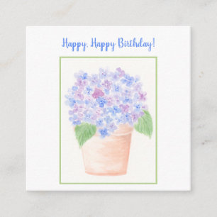 Carte D'accompagnement Aquarelle à perte peinte à la main Hydrangea Flora