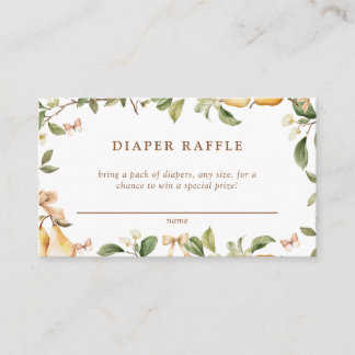 Carte D'accompagnement Aquarelle Baby shower à poires florales