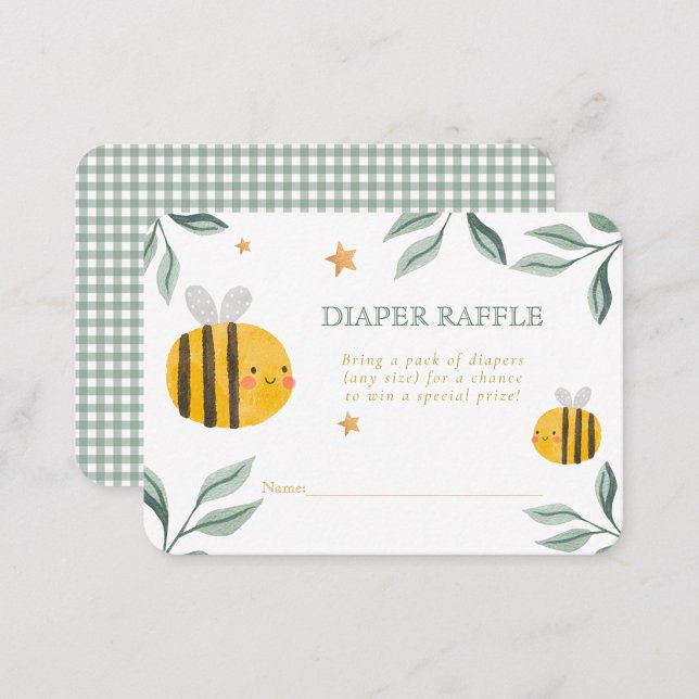 Carte D'accompagnement Aquarelle Bee Honey Baby shower sucré (Créateur téléchargé)