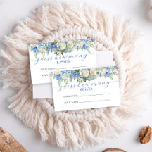 Aquarelle Bleu Hydrangée Devinez combien de baiser