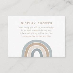 Carte D'accompagnement Aquarelle bleu Rainbow Boy Display Douche Enclu