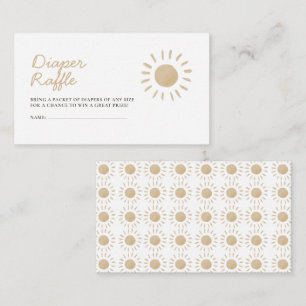 Carte D'accompagnement Aquarelle Boho Sun Baby shower Diaper Raffle