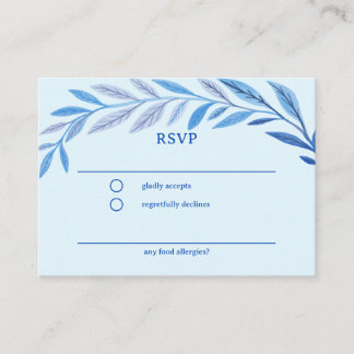 Carte D'accompagnement Aquarelle botanique CUSTOM Bar Bat mitzvah RSVP