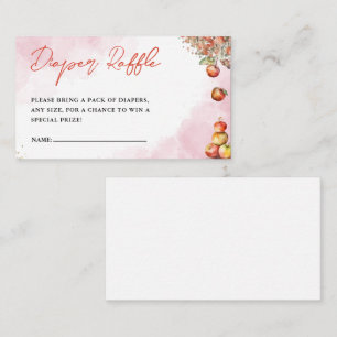 Carte D'accompagnement Aquarelle Chute Pomme Baby shower Déchets Raffin