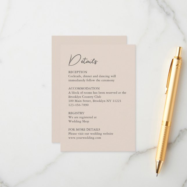 Carte D'accompagnement Aquarelle classique Anglais Manor House Mariage (Devant/Arrière en situation)