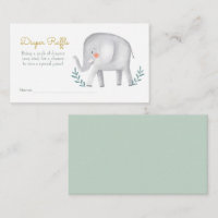 Aquarelle Cute Elephant Diaper Raffle