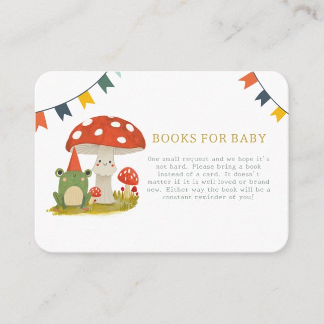 Carte D'accompagnement Aquarelle Cute Frog Baby shower Books for baby (Devant)