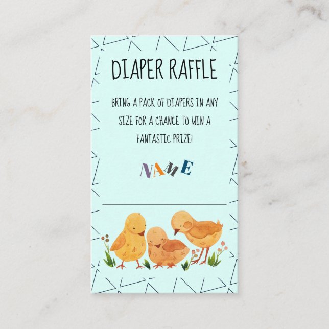 Carte D'accompagnement Aquarelle Cute Poulet Famille Déchets Raffin (Devant)