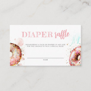 Carte D'accompagnement Aquarelle de caleçon Baby shower de beigne rose