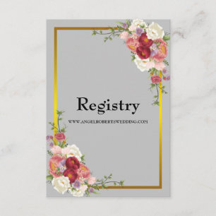 Carte D'accompagnement Aquarelle Dusty Gris Or Blush Peach Mariage Enc