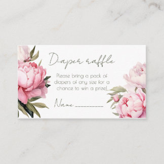 Carte D'accompagnement Aquarelle élégante couche de pivoine billet de tom