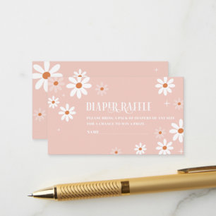 Carte D'accompagnement Aquarelle Élégante marguerite fille baby shower co