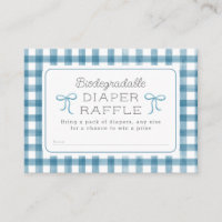 Aquarelle En vichy Denim Blue Diaper Raffle
