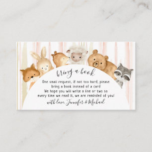 Carte D'accompagnement Aquarelle Famous Forest Baby Animals Apportez un l