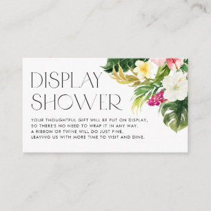 Carte D'accompagnement Aquarelle Fleurs tropicales Douche d'été