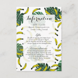 Carte D'accompagnement Aquarelle Fromage suisse Plante et bananes