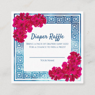 Carte D'accompagnement Aquarelle Grecian Elegance Baby shower rose