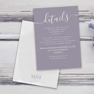 Carte D'accompagnement Aquarelle Lavande Lavande Simple QR Code Détails