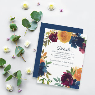 Carte D'accompagnement Aquarelle Lumineuse Détails Floral Hébergements