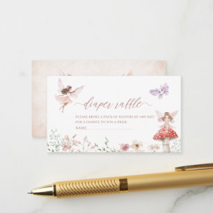 Carte D'accompagnement Aquarelle Magique Florale Fée Princesse Baby Show