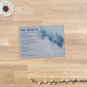 Carte D'accompagnement Aquarelle moderne Abstraite ardoise bleu gris